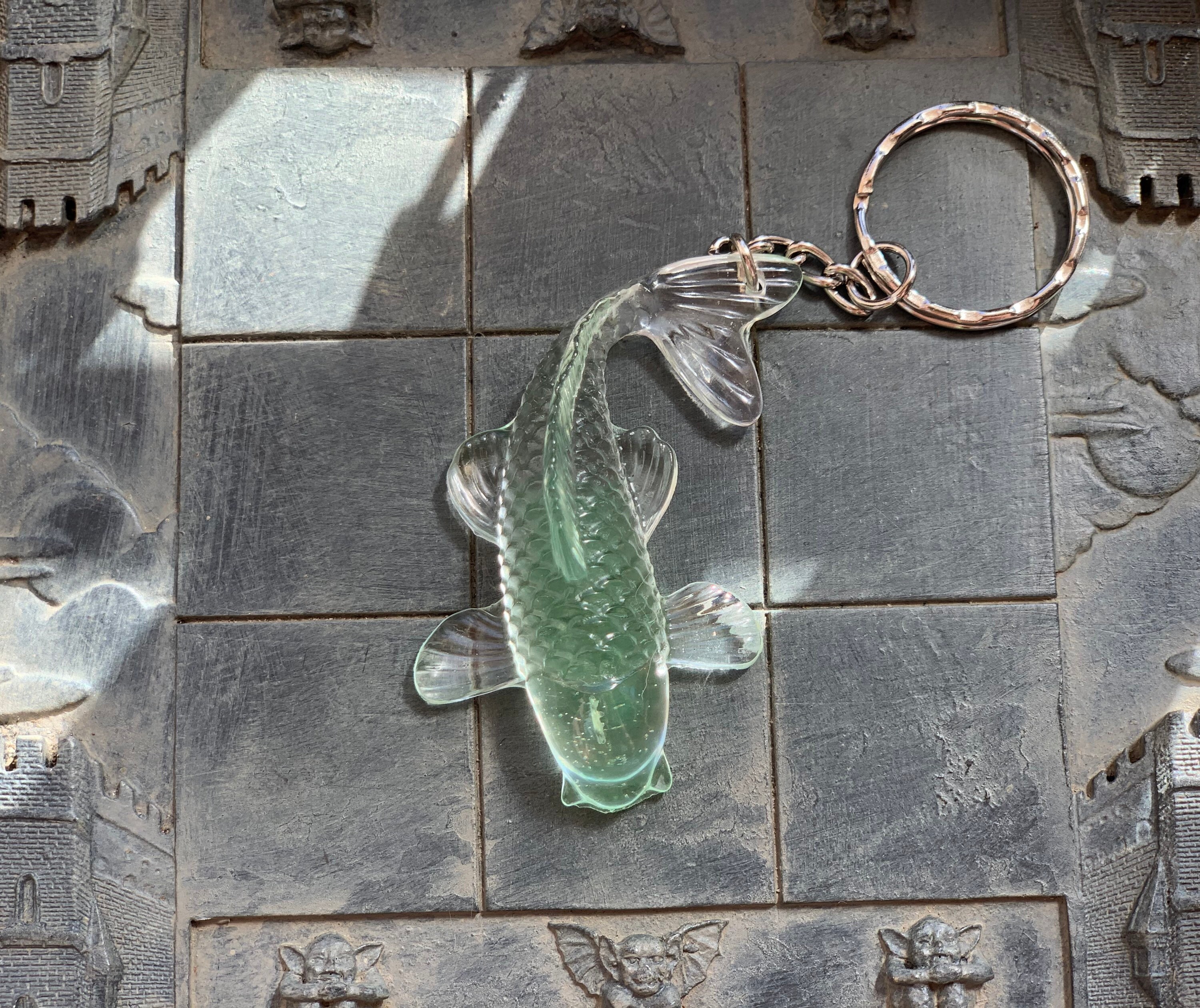 Handmade resin keychain/keyring koi fishes with different Etsy