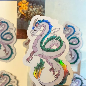 Holographic Dragon Vinyl Sticker