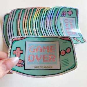 Game Boy Glitter Vinyl Sticker