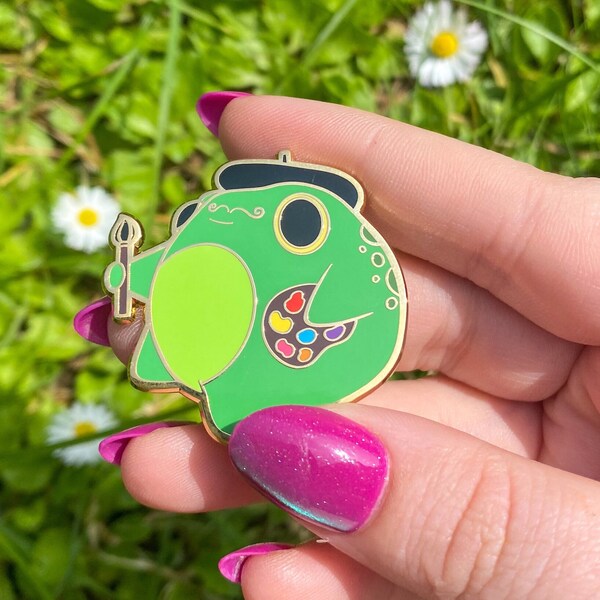 Artist Frog Hard Enamel Pin