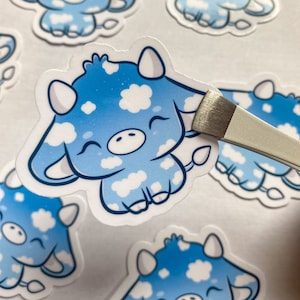 Sky Kawaii Kuh Aufkleber