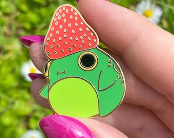 Erdbeer Frosch Hard Enamel Pin