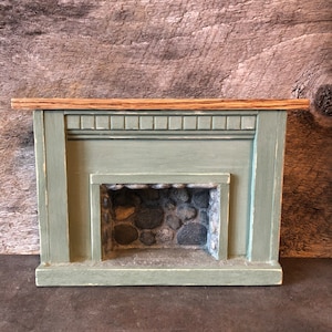 Miniature Beach Stone Fireplace  1:12  (#55)