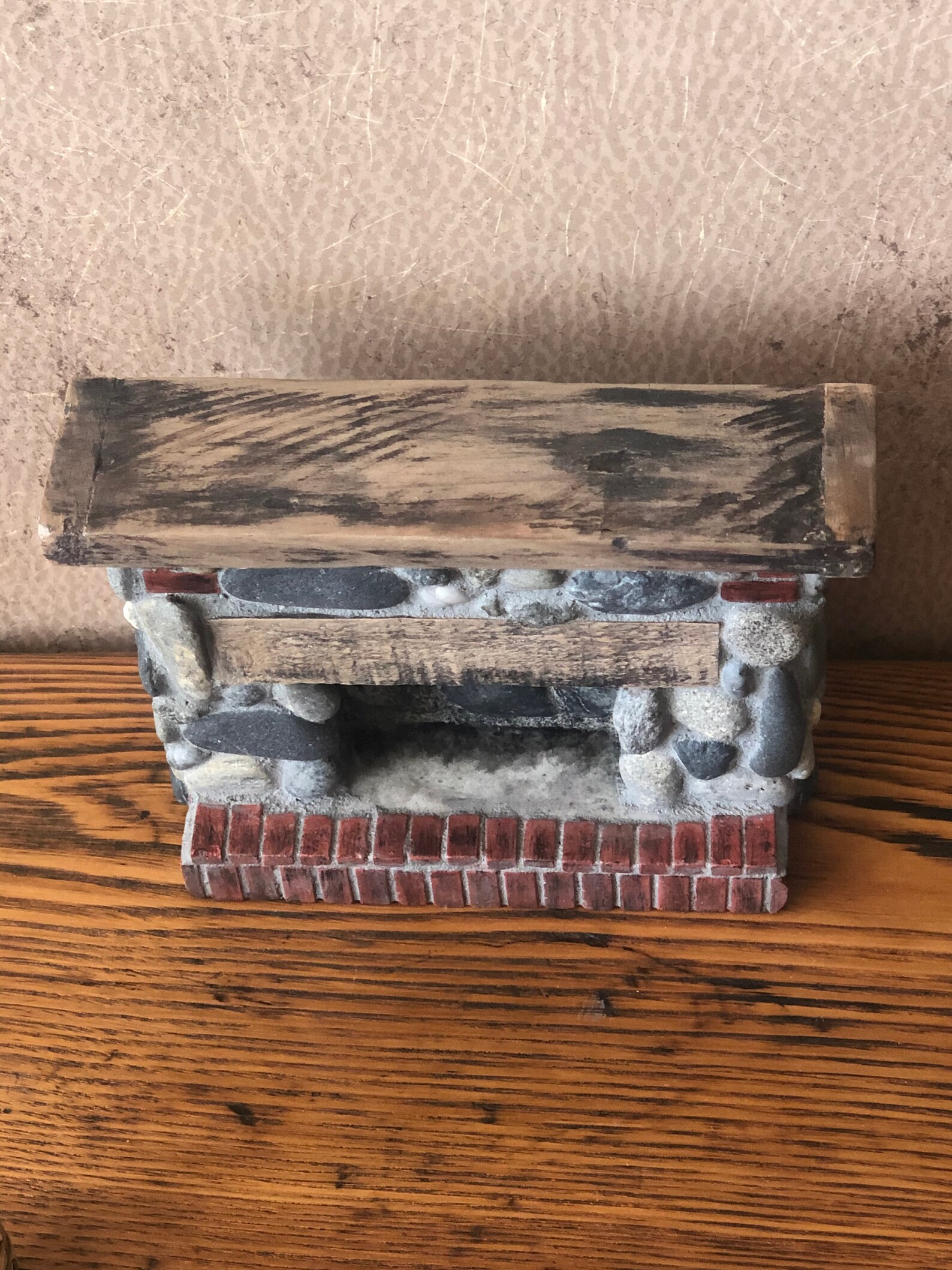 Rustic Beach Stone Fireplace for Dollhouse 24 | Etsy