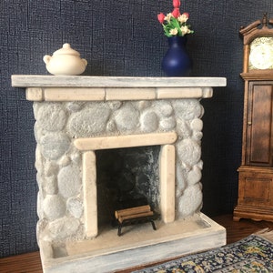 Miniature Stone Fireplace 1:12  (#7)