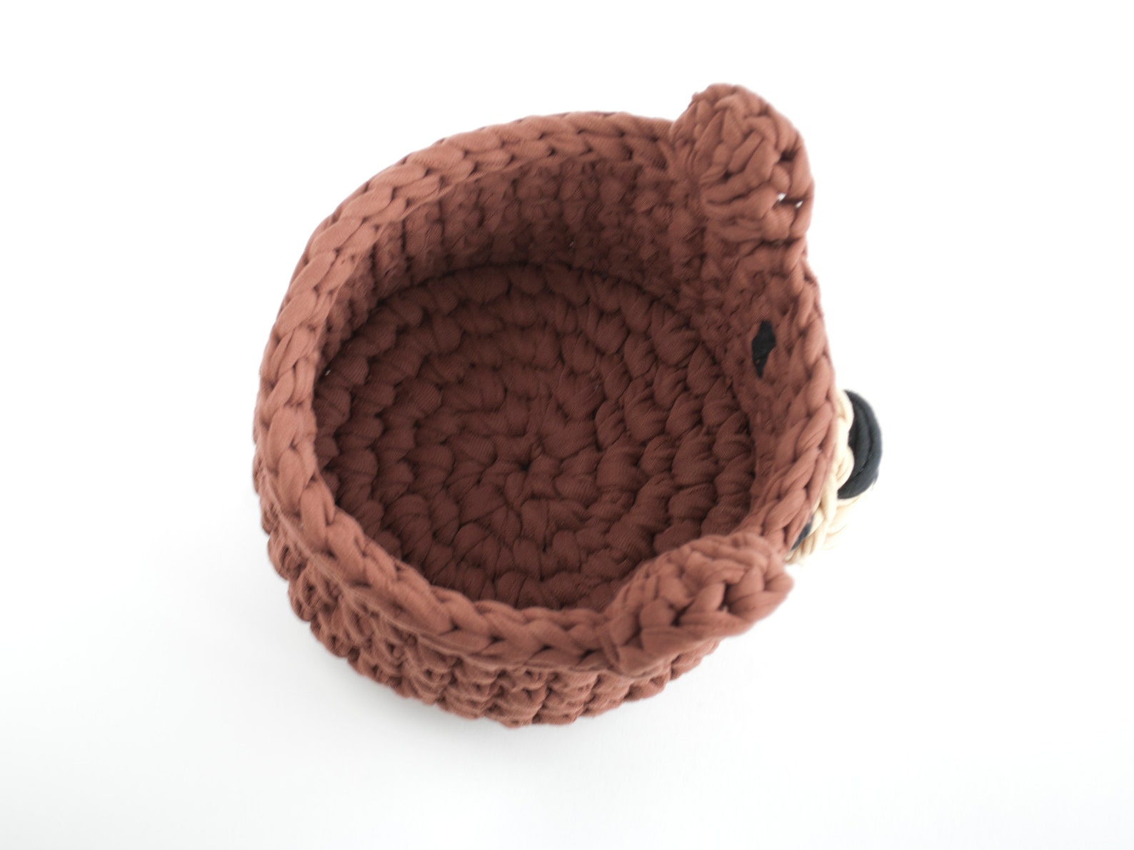 Woodland animal basket for nursery decor and storage crochet Etsy