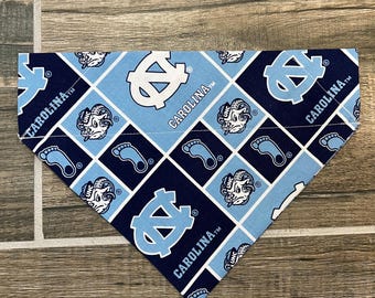 Carolina Personalized Dog Bandana (Over the Collar) University, Custom Bandana, Cat Bandana, Slip on Bandana, Dog Scarf, Leash, Gift