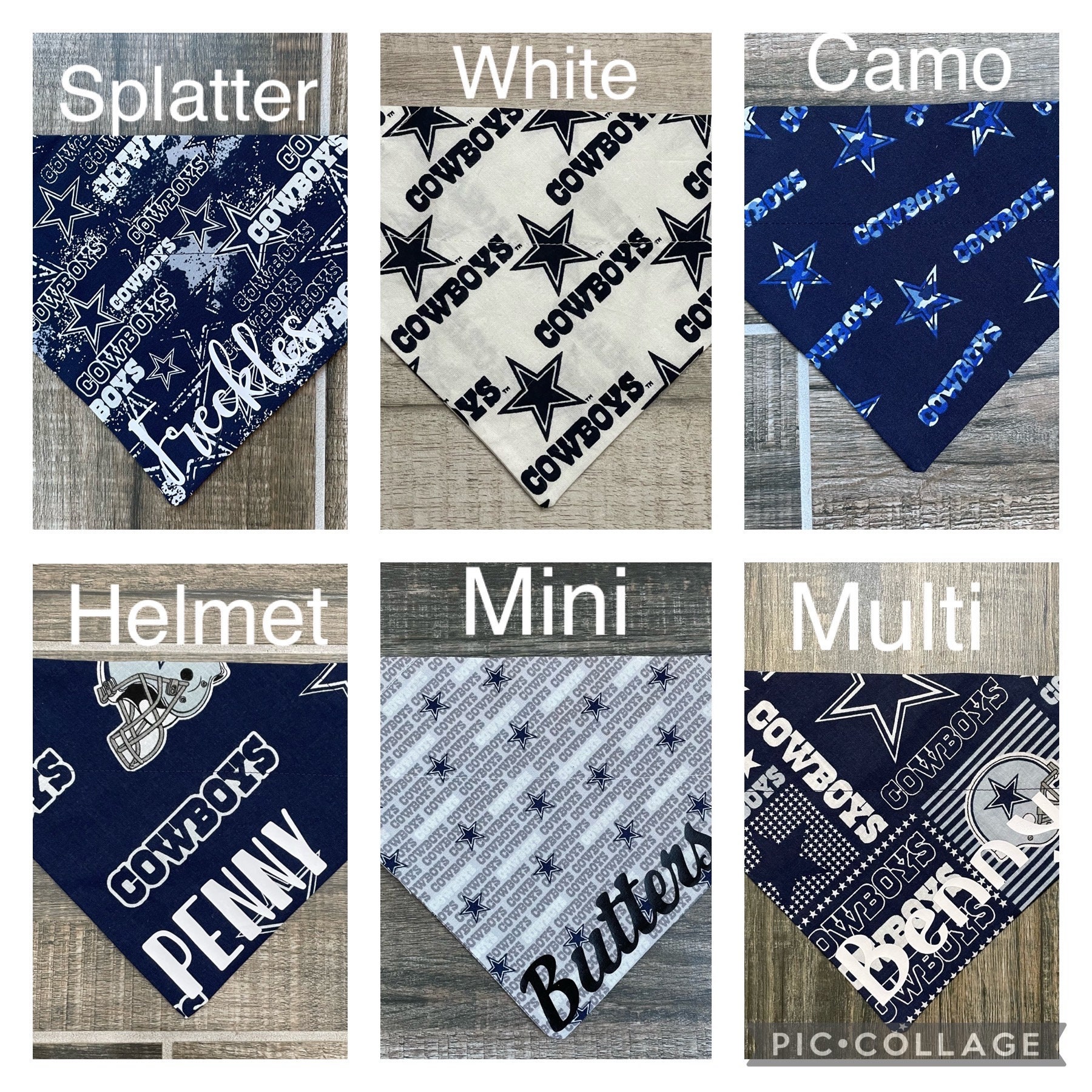 RFID Front Zip Wristlet:Blue/Gray Bandana w/ Dallas Cowboys - Heart and  Home Gifts and Accessories