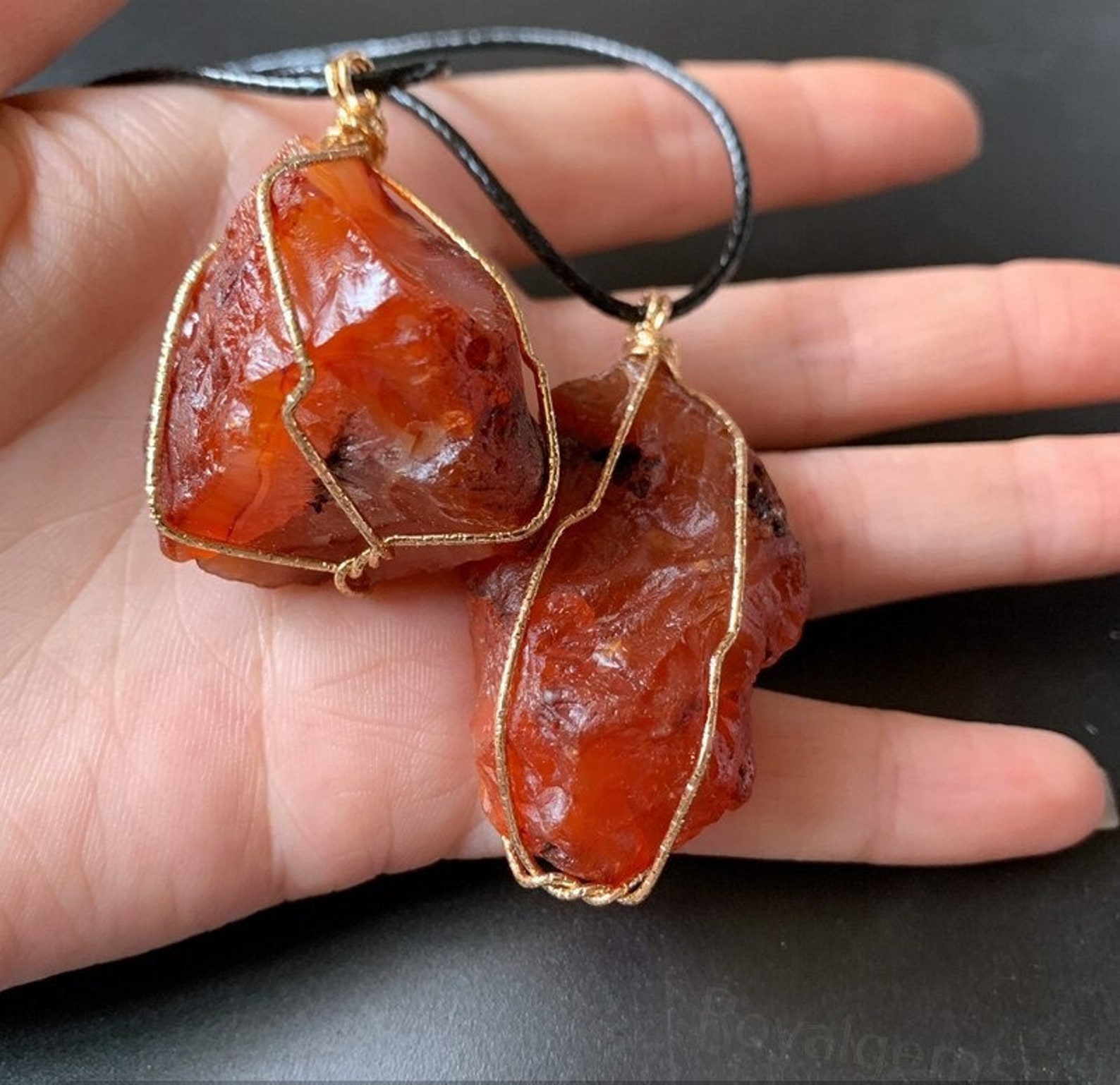 Raw carnelian Necklace Carnelian Crystal Real Carnelian Etsy