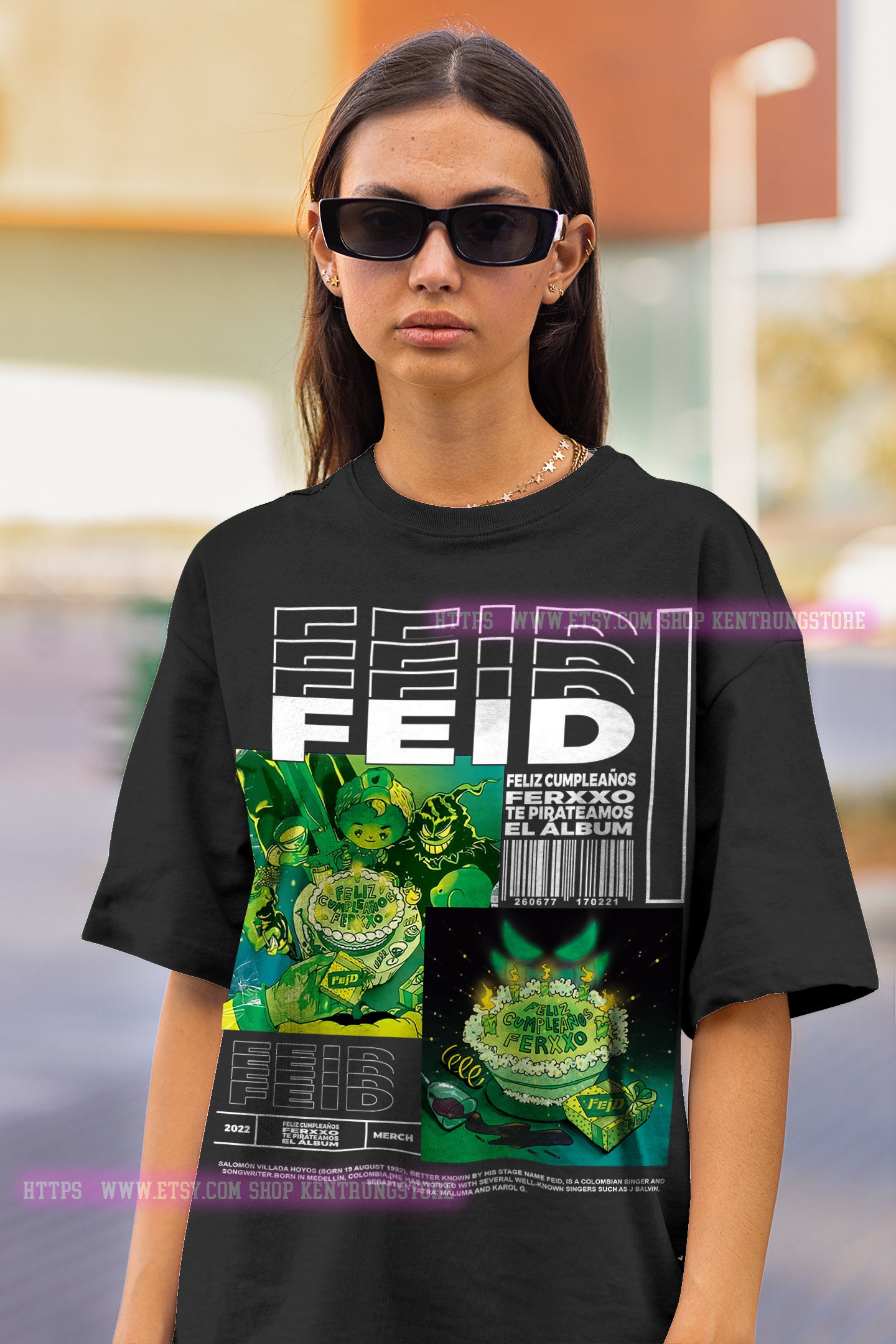 Taylor Swift Disfraz Camiseta Con Gráfico De Emojis Que Brillan En