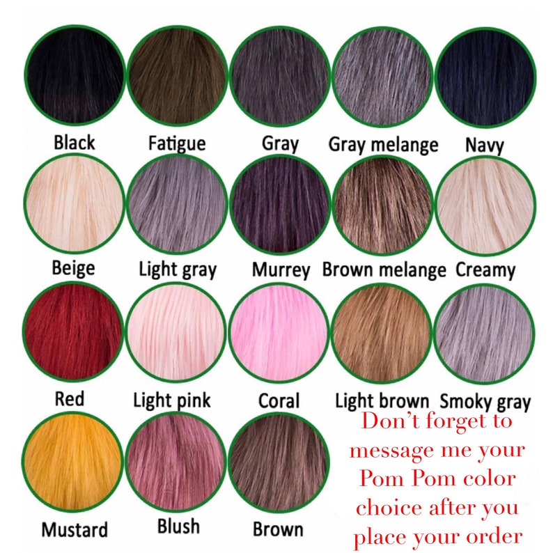 Free Shipping Beautiful Handmade Beanie You pick Pom Pom!