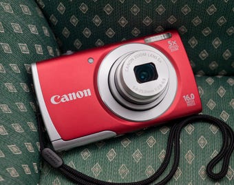 Red Canon Powershot A2500 IS: 16MP CCD 4x Wide Zoom Retro Digicam, Tested