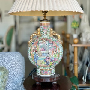 Rose store medallion lamp