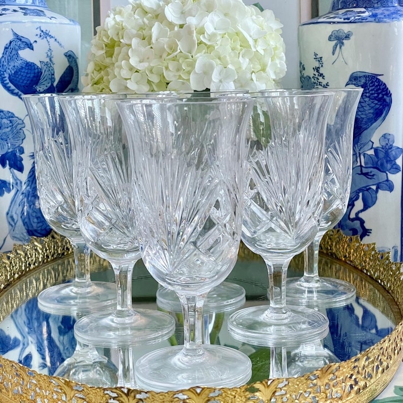 Gorham Cherrywood Clear Crystal Iced Tea Glasses Set of 6 Etsy