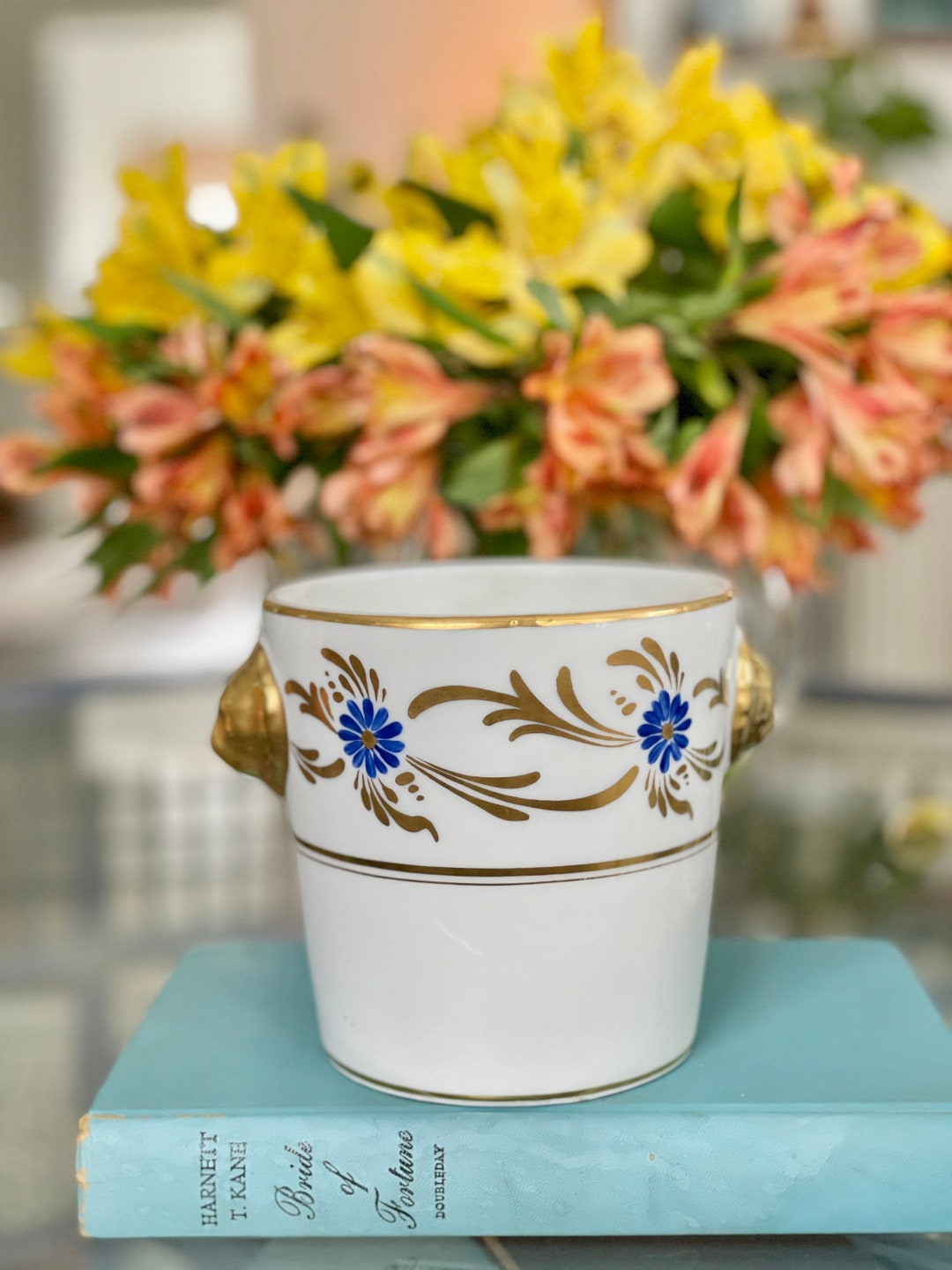 Vintage Limoges Cache Pot With Lion Head Limoges Planter Etsy