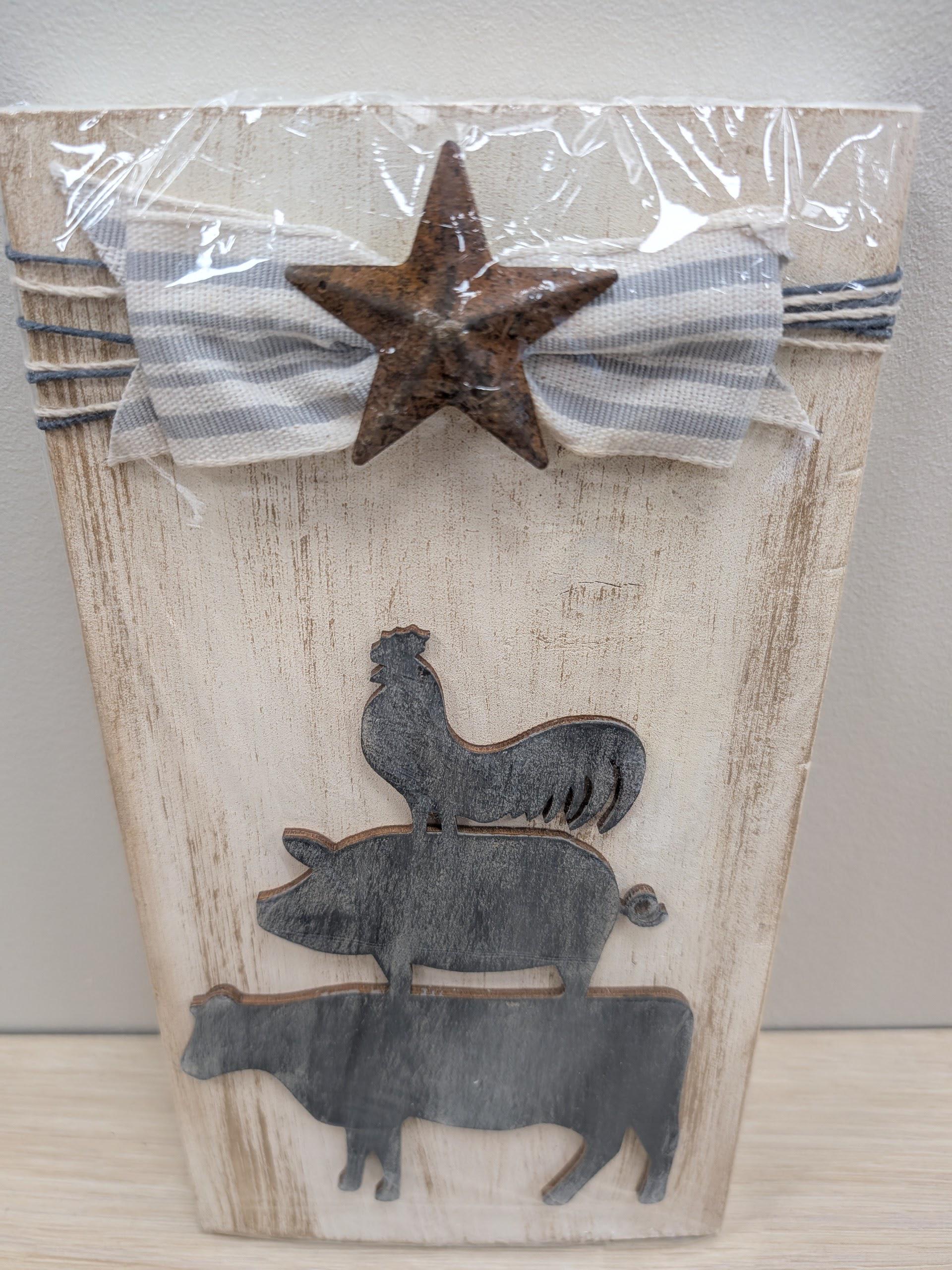 Rustic Animal Sign Farm Animal Stack Wooden Wall Sign Rustic Farmhouse Decor - Etsy