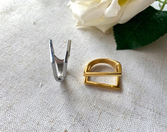 Modern Rings for women, Silver and Gold rings, , Anti tarnish rings, Anti allergic rings, Adjustable rings, Gift for women