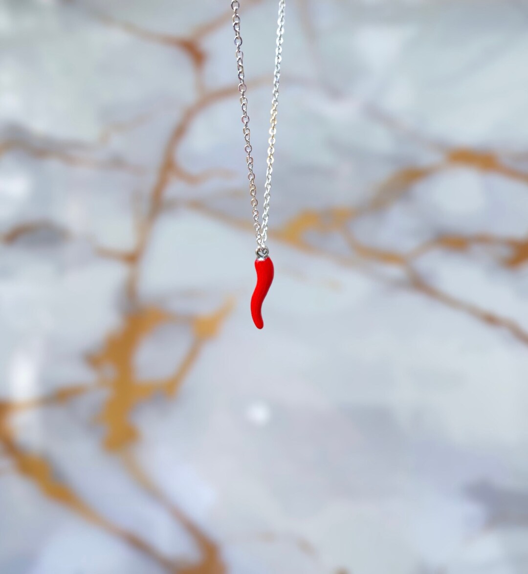 Chili Pepper Necklace for Women, Minimalist Necklace, Peppers Jewelry