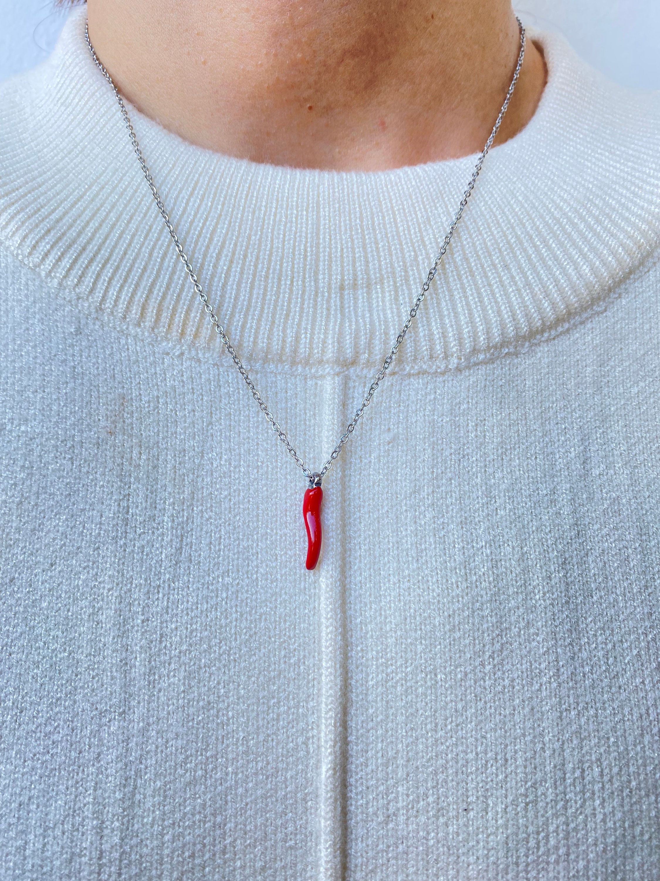 Chili Pepper Necklace for Women Minimalist Necklace Peppers Etsy