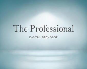 スタジオステージ照明 パステルブルートーンカラー - 写真撮影用背景（デジタルダウンロード）