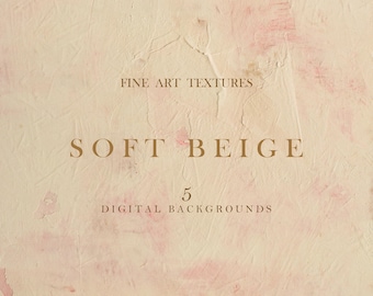 柔らかなベージュのアクリルテクスチャ｜ファインアート石膏背景、ミニマルなデジタル背景