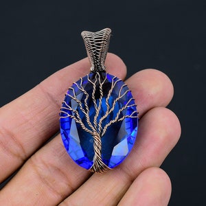 Tree 0f Life Tanzanite Pendant Copper Wire Wrapped Pendant Tanzanite Pendant Tanzanite Copper Handmade Pendant Birthstone Jewelry Gift