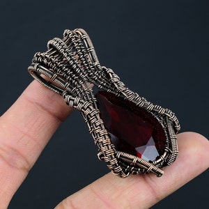 Garnet Pendant Copper Wire Wrapped Pendant Garnet Gemstone Pendant Handmade Copper Pendant Garnet Jewelry Wedding And Anniversary Gift