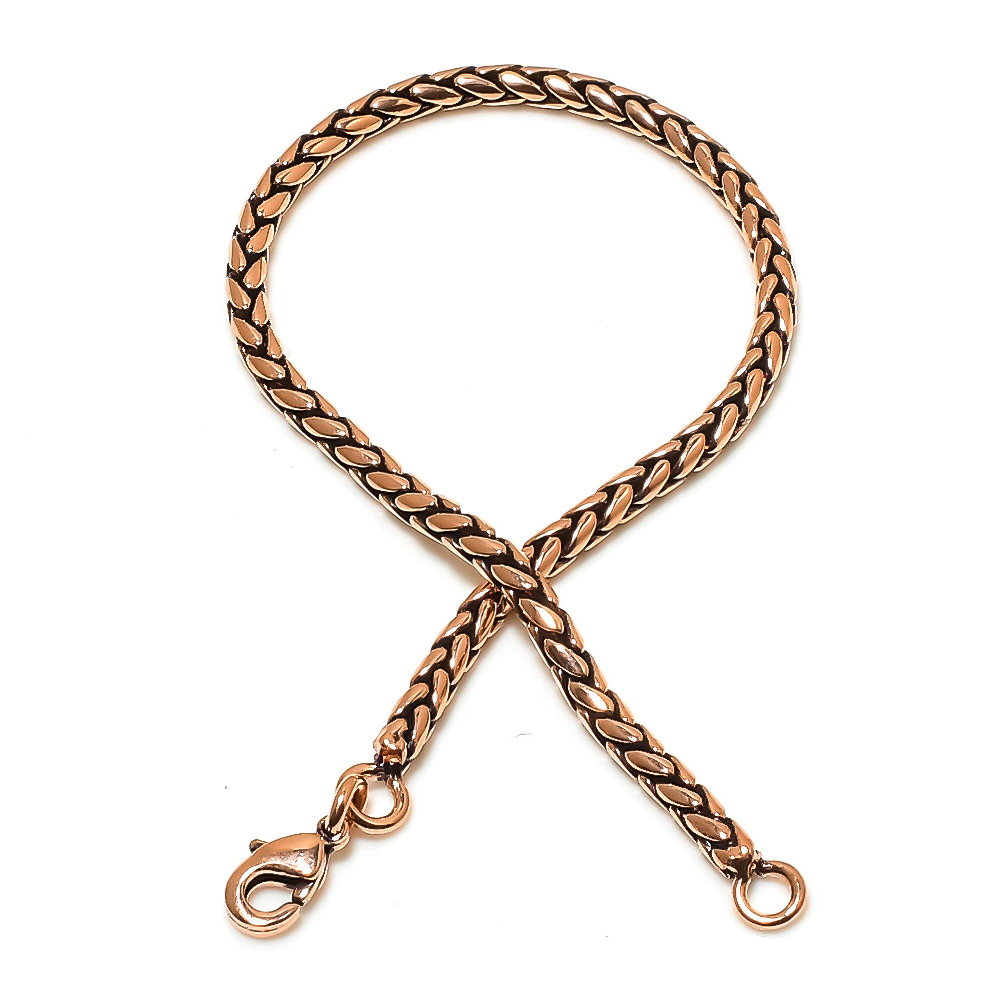 Catena di grano 3 mm x braccialetto di grano 5 mm (argento) | Olympus Jewelry