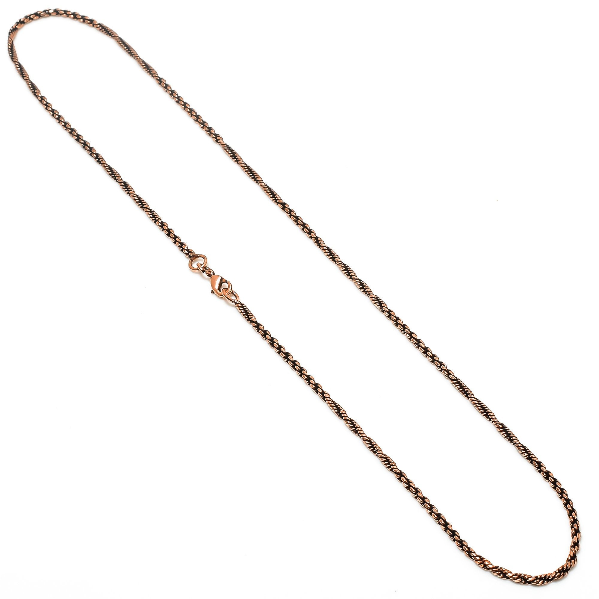 Copper Rope Chain, Top Quality Pure Copper Oxidized Chains, Solid ...