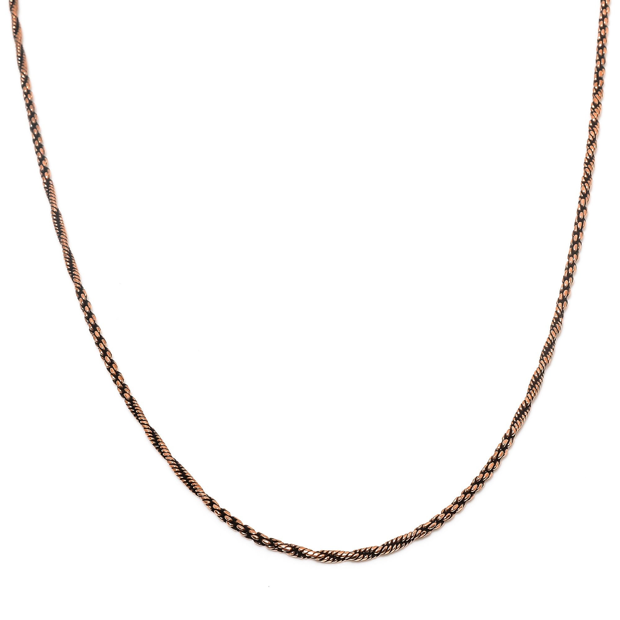 Copper Rope Chain, Top Quality Pure Copper Oxidized Chains, Solid ...