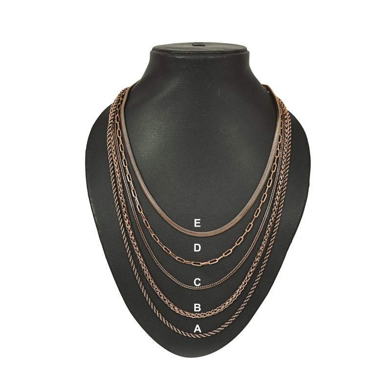 Top Quality Copper Chains Necklace 18'' to 20'' Copper Chains for gift Handmade Copper Chain Pure Copper Chain image 2