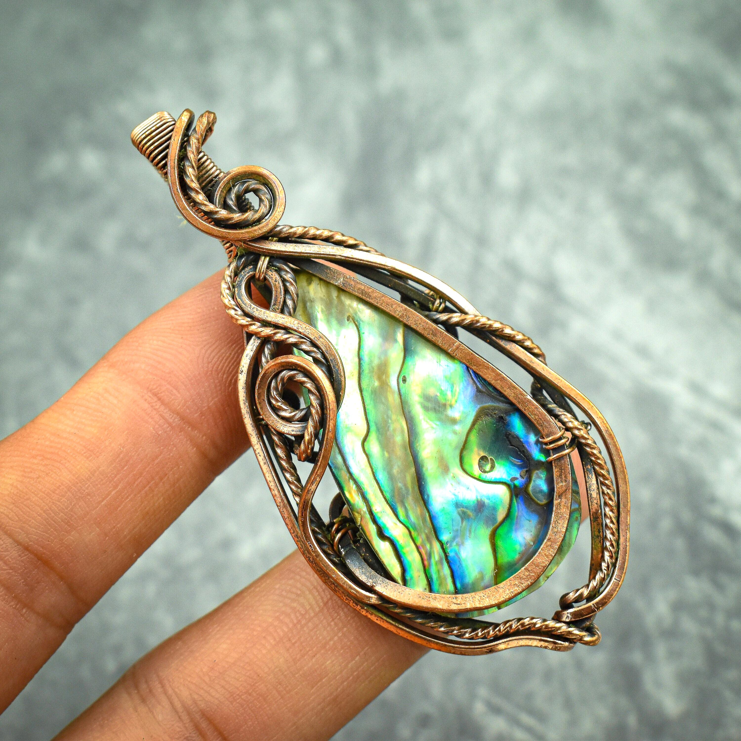 Ciondolo chic in argento sterling con goccia di abalone, Cina Ciondolo chic in argento sterling con goccia di abalone, Cina