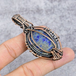 Tree of Life Lapis Lazuli Pendant Copper Wire Wrapped Pendant Lapis Lazuli Gemstone Pendant Jewelry Lapis Lazuli Jewelry Gift For Her Mother image 6