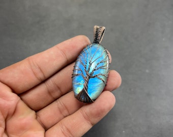 Albero Della Vita Peridoto Pietra Preziosa Filo Di Rame - Foto 6