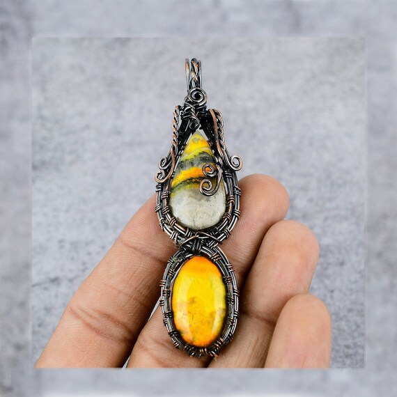Bumblebee jasper pendant deals