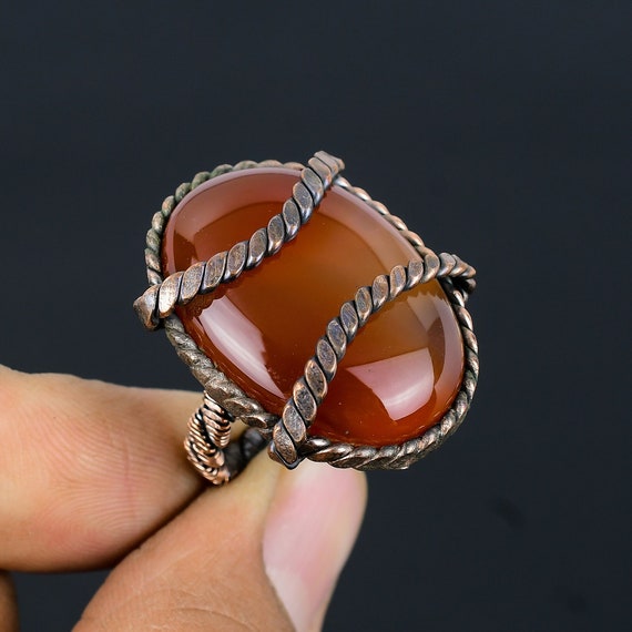 Big Red Copper and Carnelian Ring Big Red Copper and Carnelian Ring