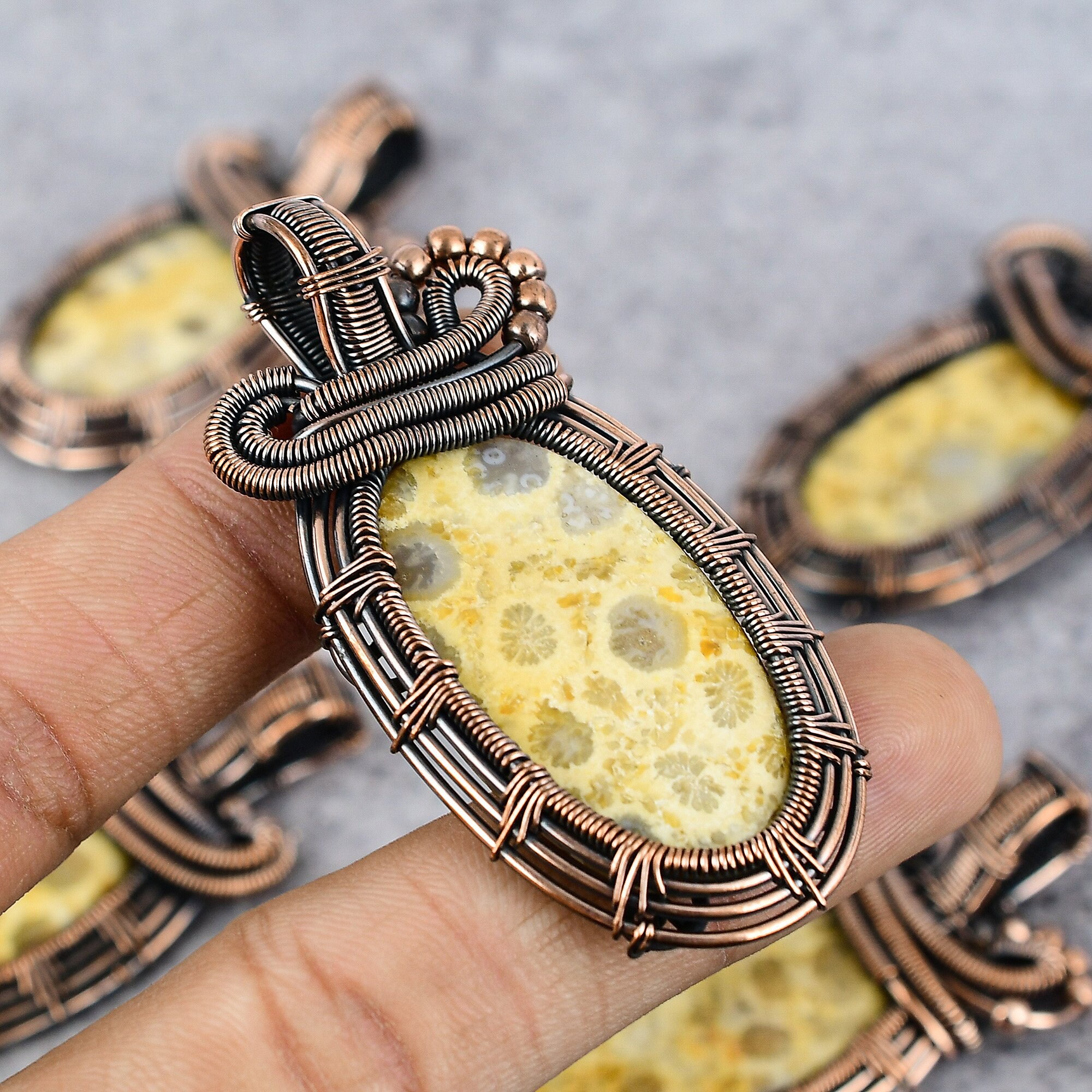 Fossilized coral jewelry shop