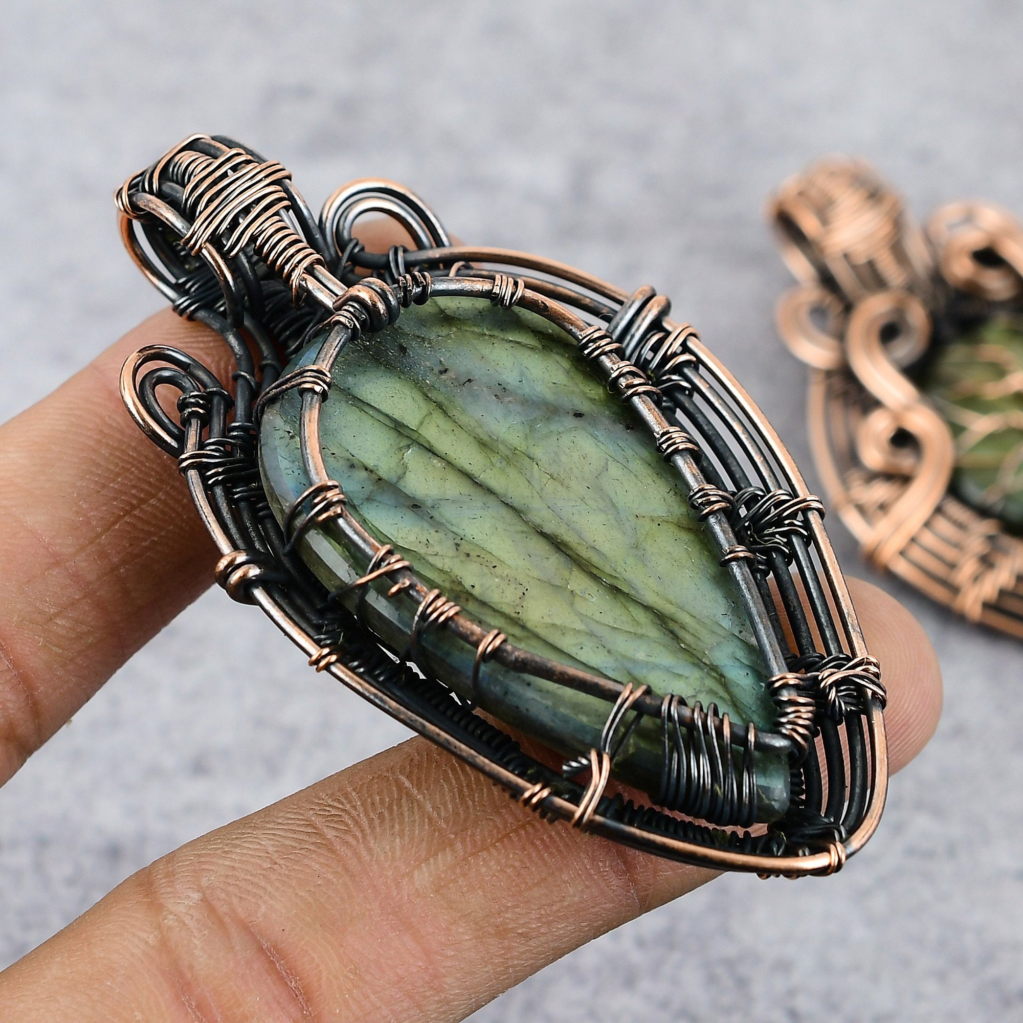 Albero Della Vita In Rame E Pietra Lavica – Jewels - Foto 3