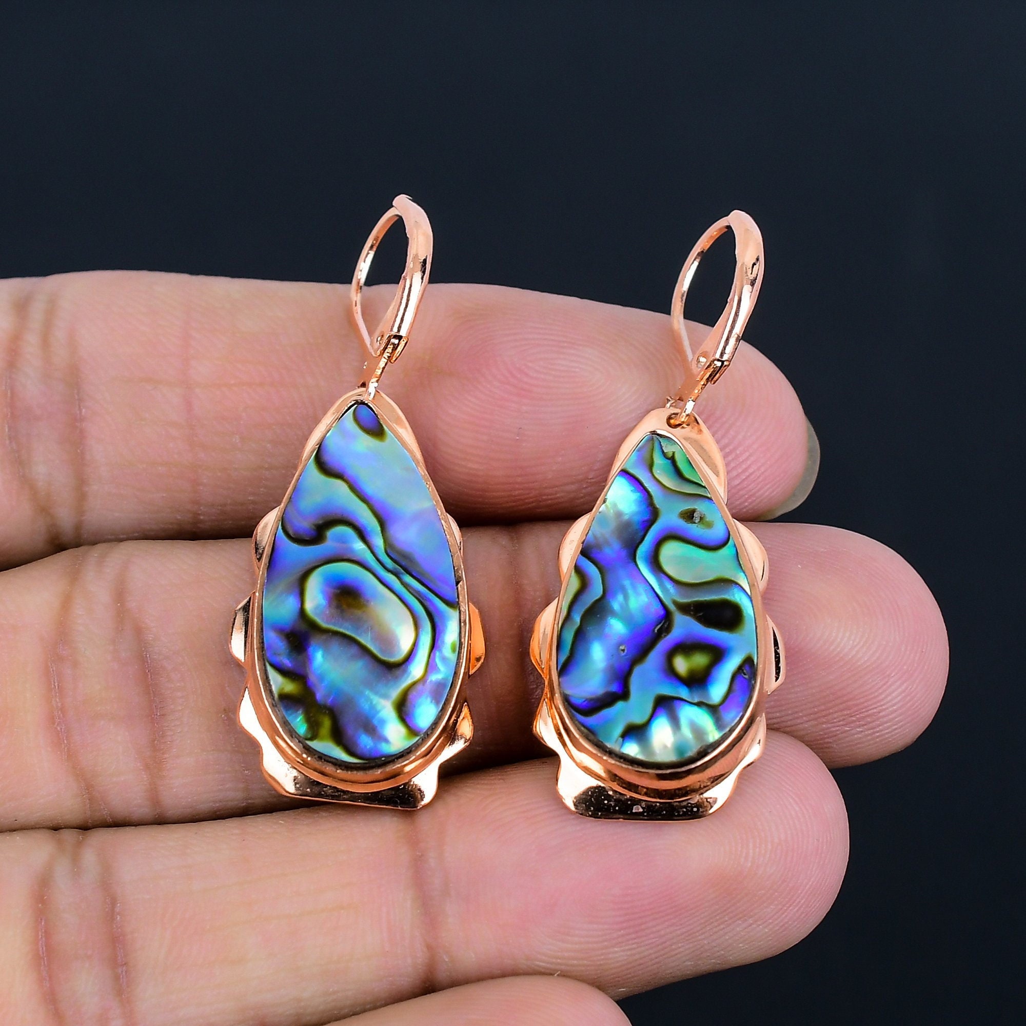 Argento Sterling Ovale Arcobaleno Luna Pietra Pendente Natale - Foto 14