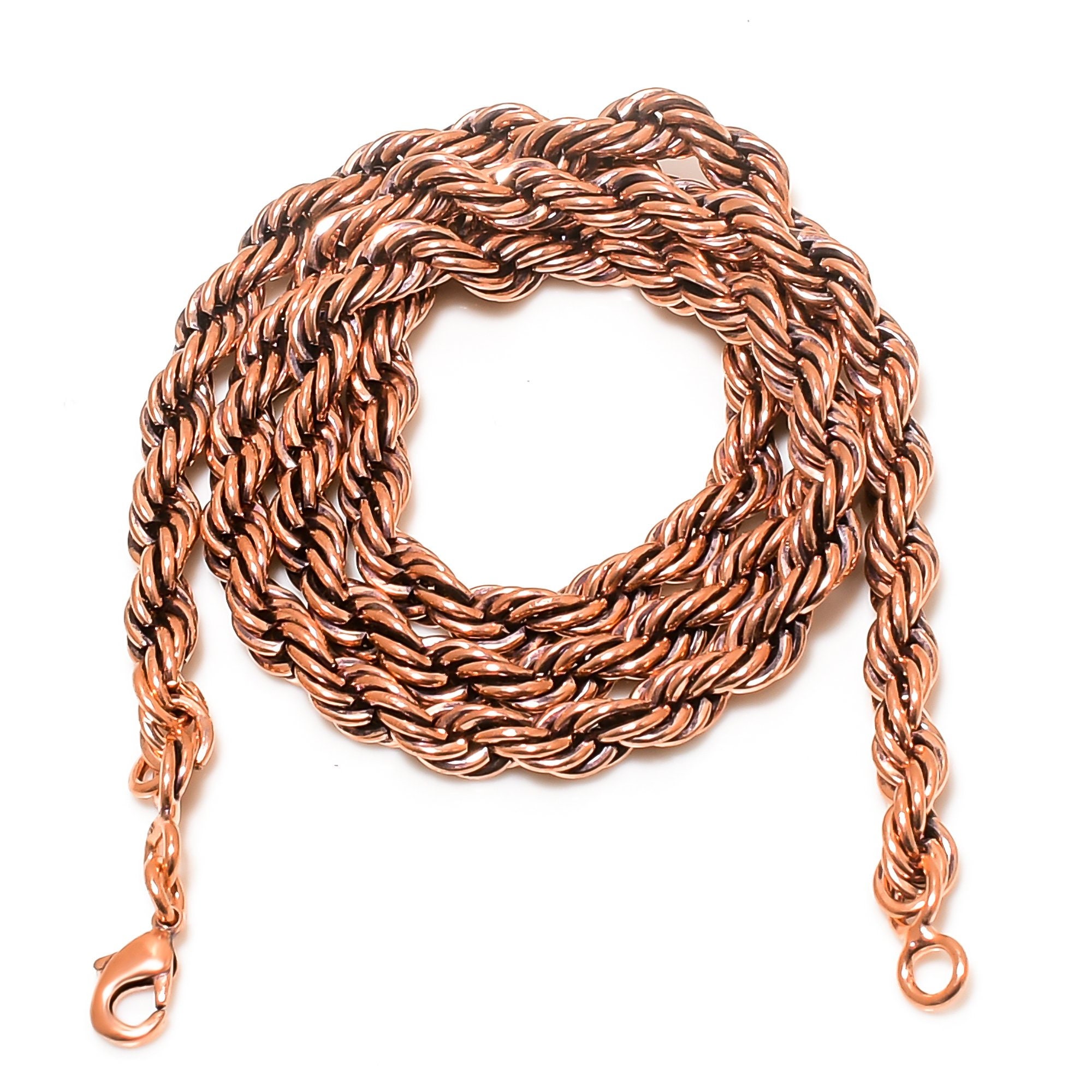 Copper Rope Chain, 100 % Oxidized Top Quality Rope Chain for Pendant ...