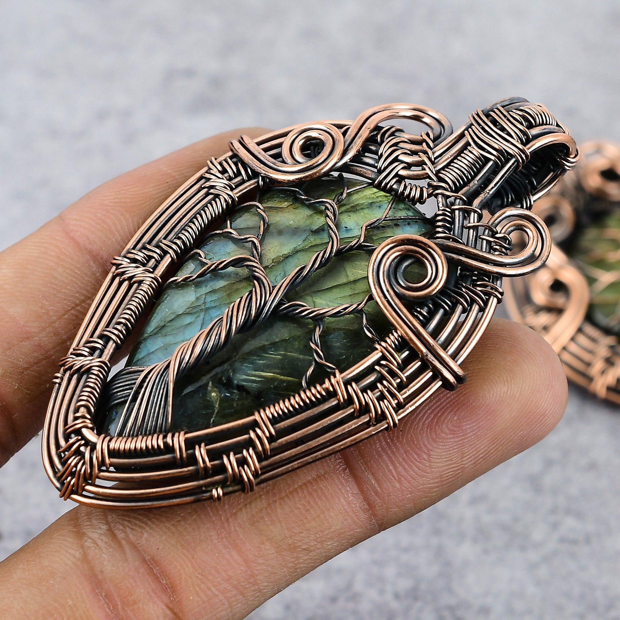 Albero Della Vita In Rame E Pietra Lavica – Jewels - Foto 11