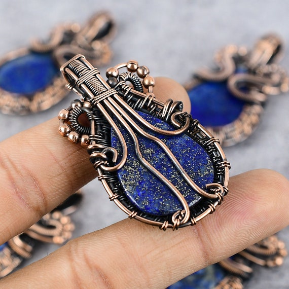 Lapis lazuli 2024 wire wrapped jewelry