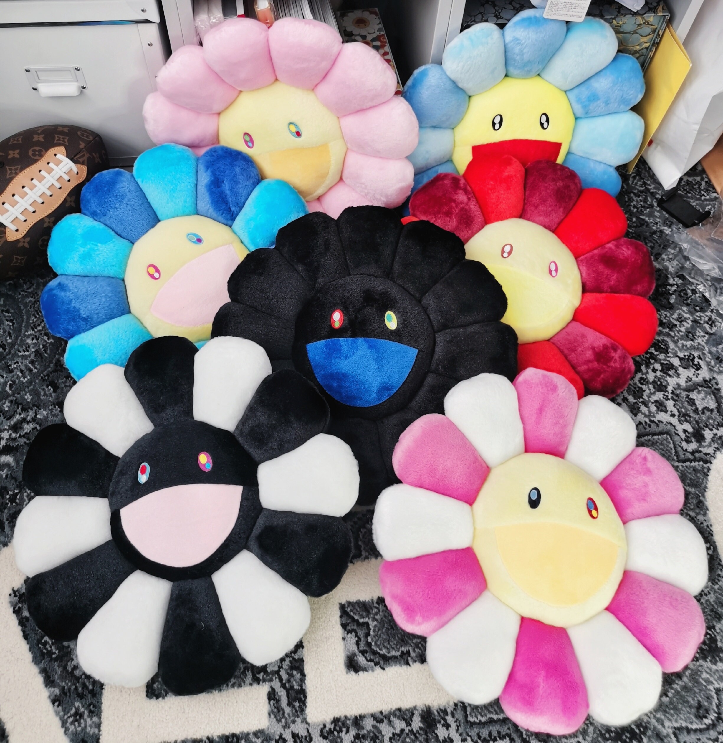 TAKASHI MURAKAMI Flower plush pillow rainbow flower cushion | Etsy