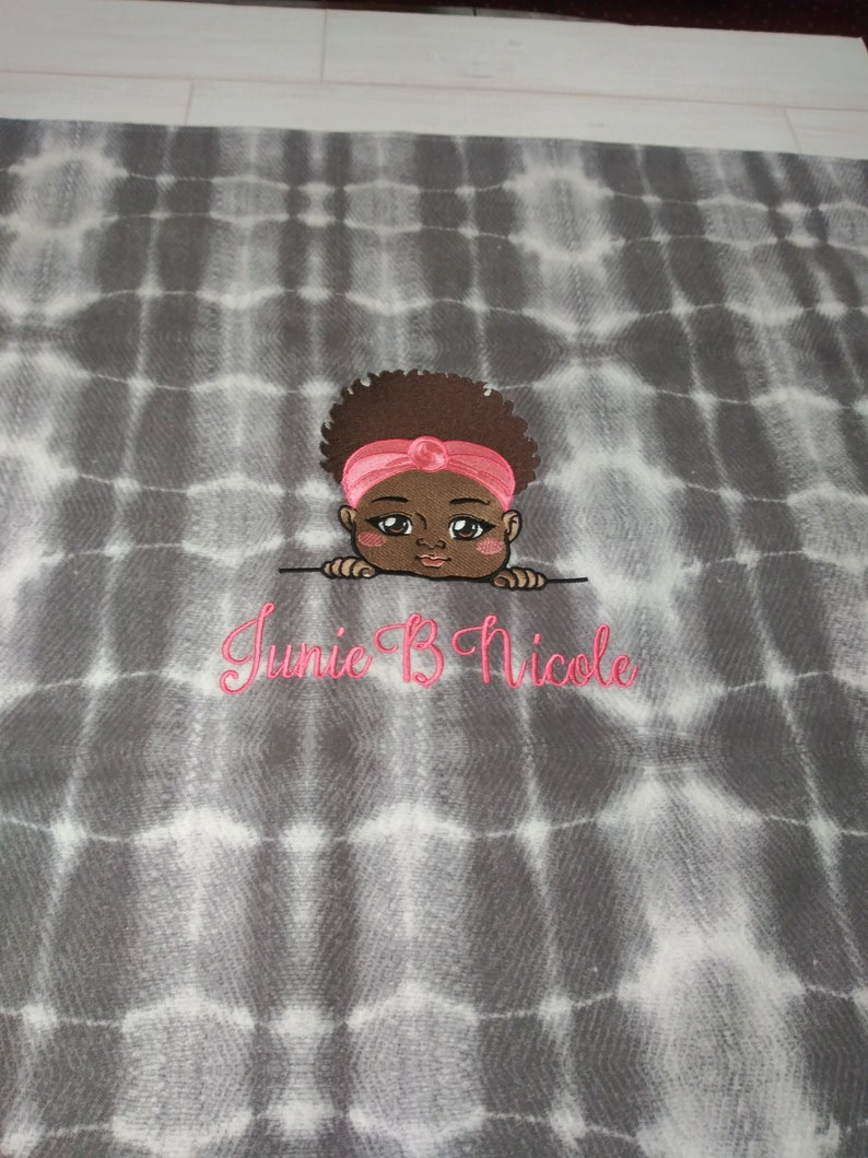 Personalized Baby Blanket, Baby Girl Blanket, Black Girl Baby, African