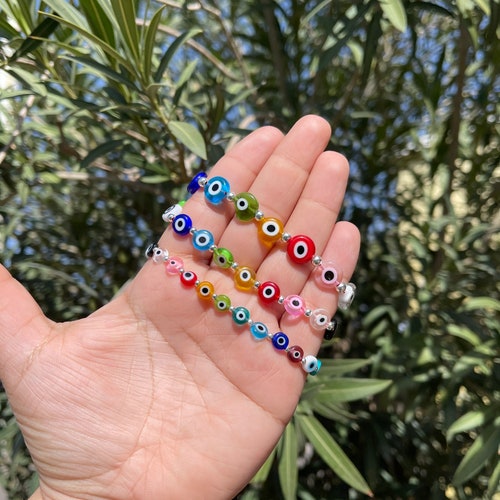 Pink Evil Eye Bracelet Bracelets for Women Jewelry Gift Etsy