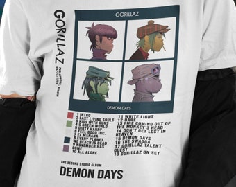Gorillaz Demon Days Rock Band Art Ideal Gift Cool Retro T Shirt 610 Gorillaz Demon Days Rock Band Art Ideal Gift Cool Retro T Shirt 610