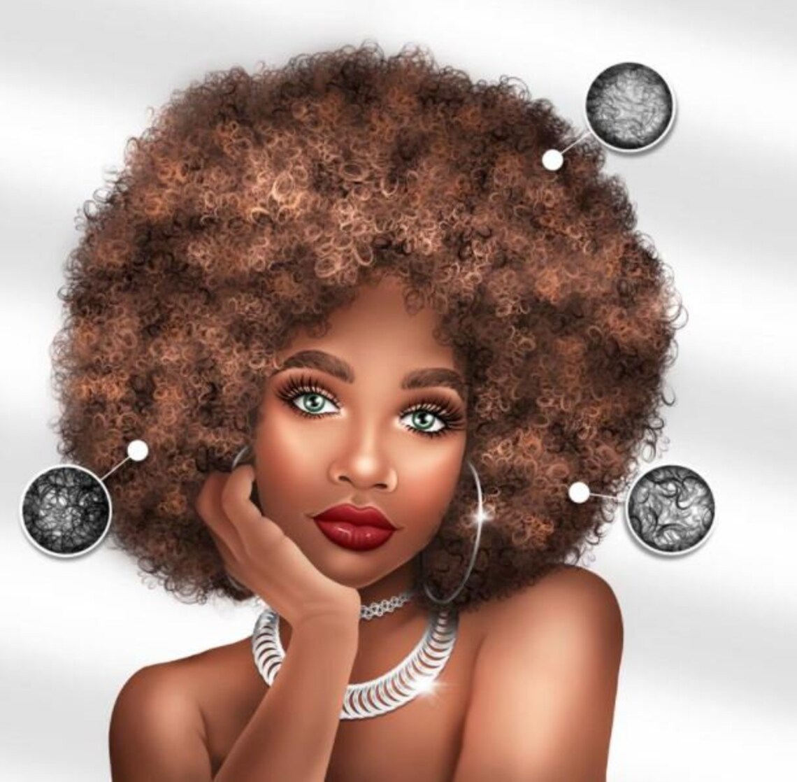 Procreate afro hair brushes. African hair. Curly brushes. Etsy