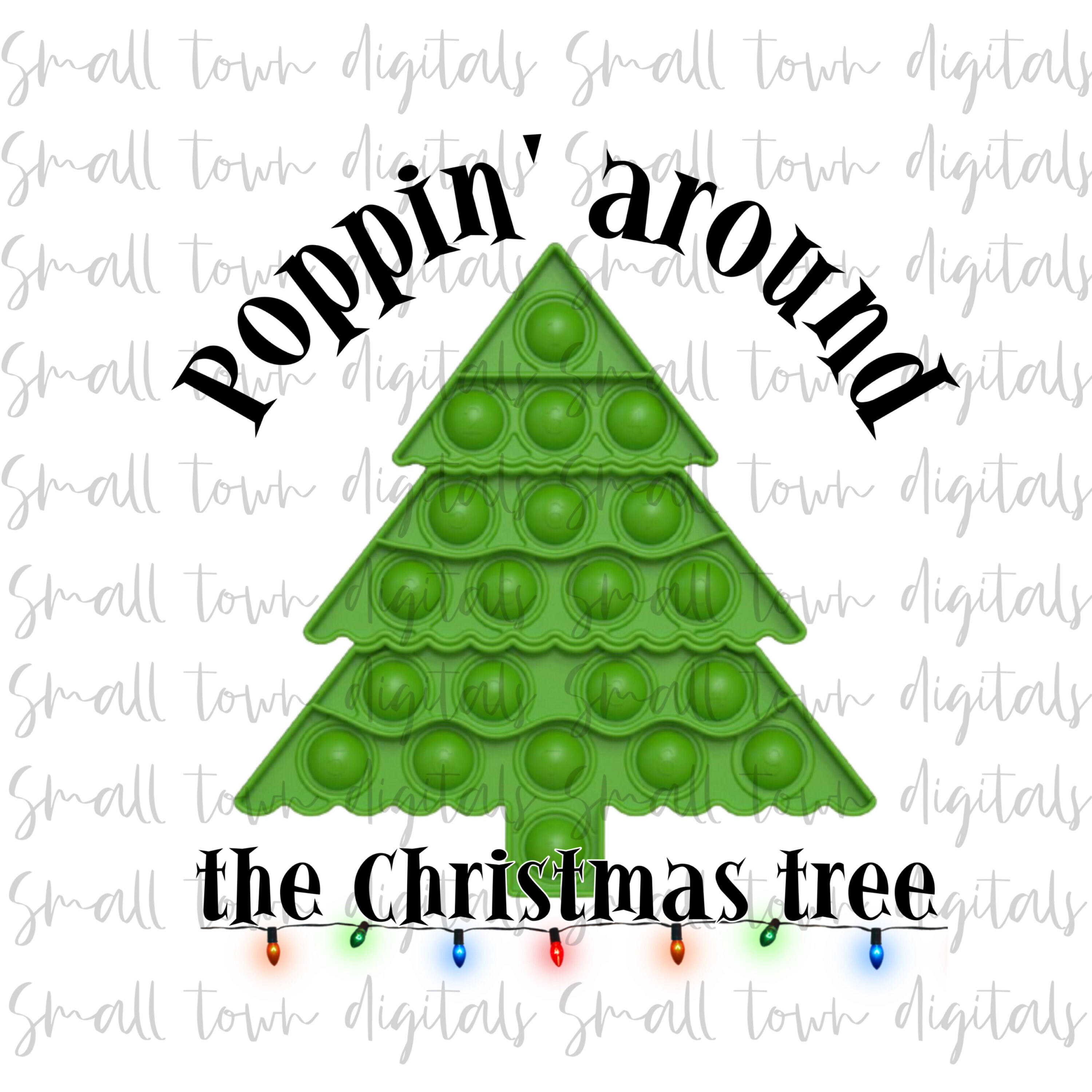Poppin around the Christmas tree PNG Pop it png Sensory png Etsy
