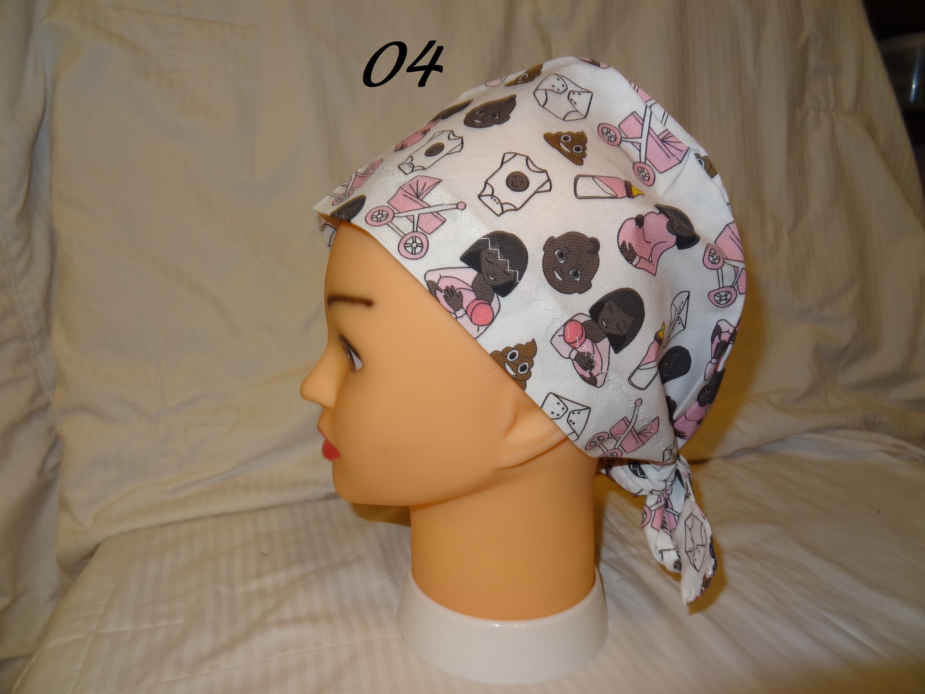 Scrub Cap, Labor & Delivery Scrub Caps, Expecting Baby Emojis Scrub Caps, Medical Scrub Hats