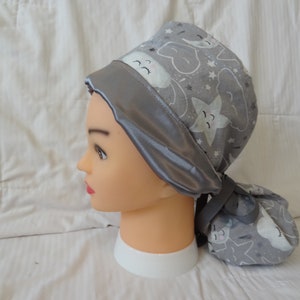 Satin Lined Ponytail Scrub Cap, Scrub Hat, Nurse Hat, Scrub Cap for Women, Surgical Scrub Hat